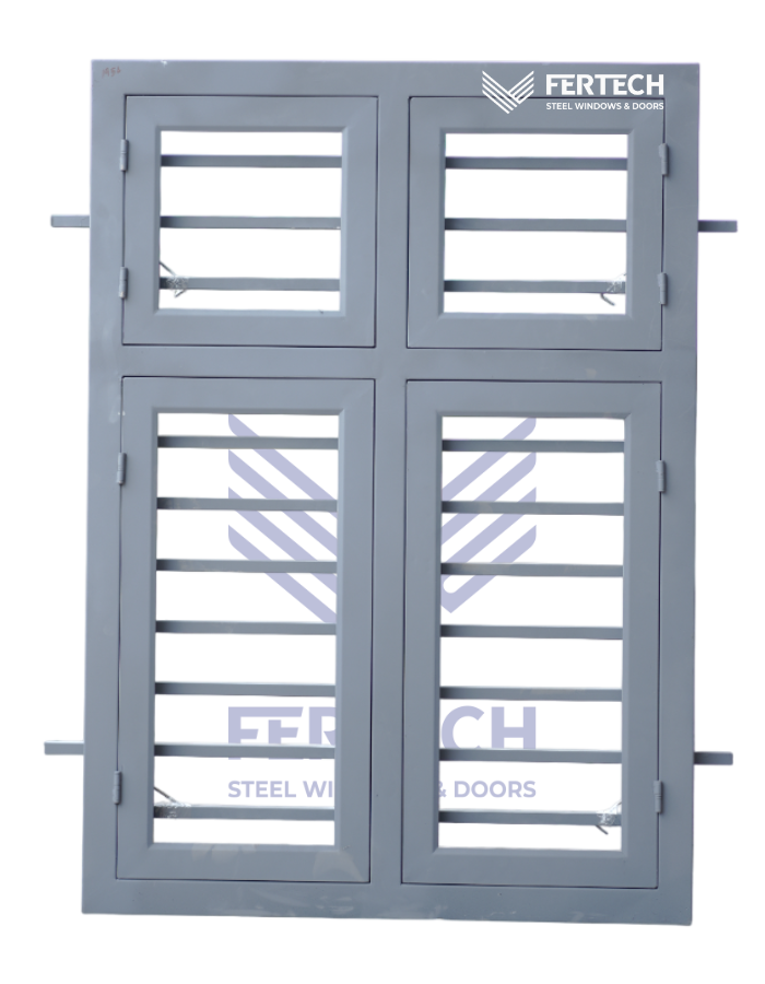Two Panel Steel Window with Two Partitions | Fertech Steel Windows & Doors